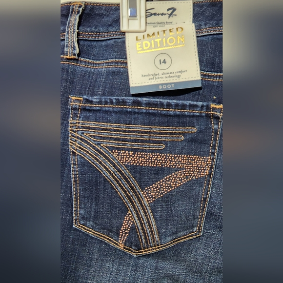 Lane Bryant Seven7 Limited Edition Embellished Jeans - Picture 7 of 16